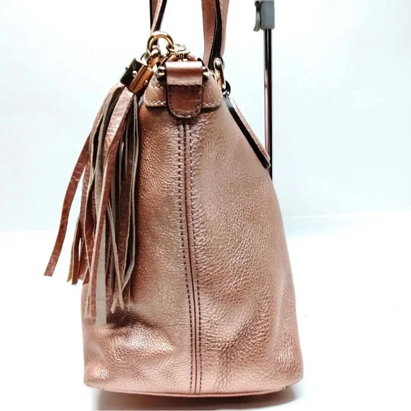 Gucci Rose Gold Soho Pebbled Leather Shoulder Hand Bag - Picture 3 of 8